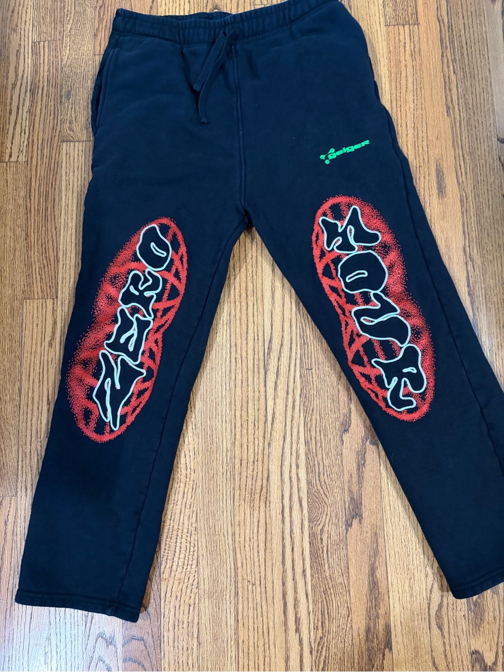 Black Graphic Sweatpants for Men - John Geiger